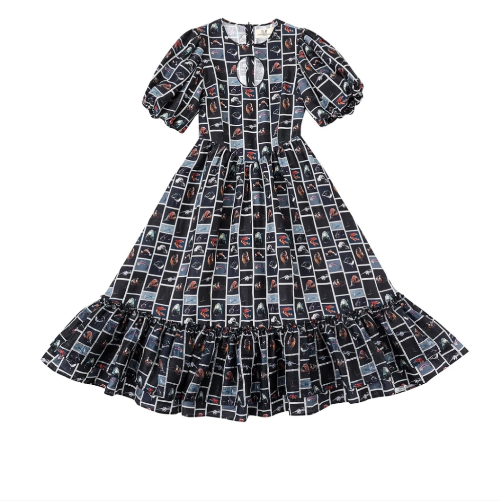Fashion Brand Company Good Girl style dress in Fish print